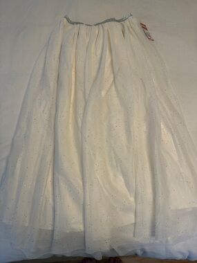 Cat & Jack White Tulle Sparkle Maxi Skirt